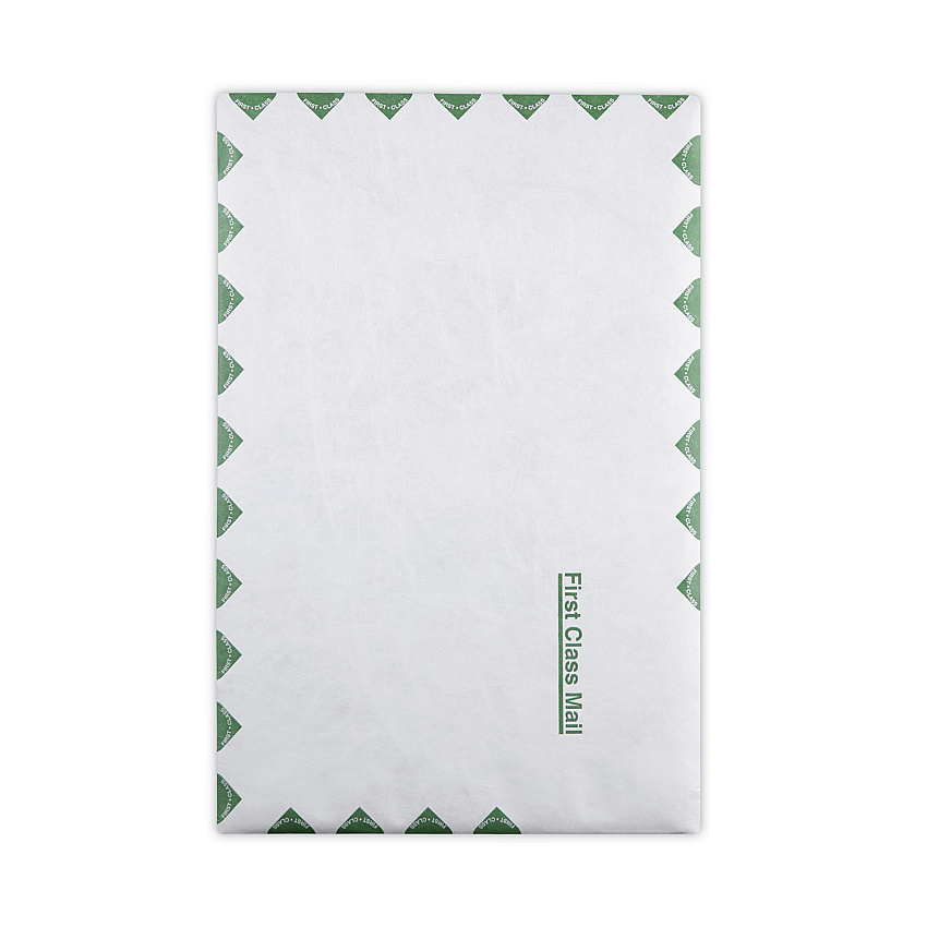 Survivor First Class Catalog Mailers, Lightweight Tyvek, #15, Square Flap, Redi-Strip Closure, 10 x 15, White, 100/Box (R1670)