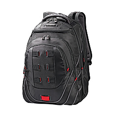 Samsonite Tectonic PFT Backpack, Fits Devices Up to 17", Ballistic Nylon, 13 x 9 x 19, Black/Red (515311073)