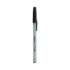 Universal Ballpoint Pen, Stick, Medium 1 mm, Black Ink, Gray Barrel, Dozen (UNV27410)