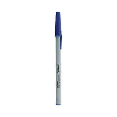 Universal Ballpoint Pen, Stick, Fine 0.7 mm, Blue Ink, Gray Barrel, Dozen (UNV27421)