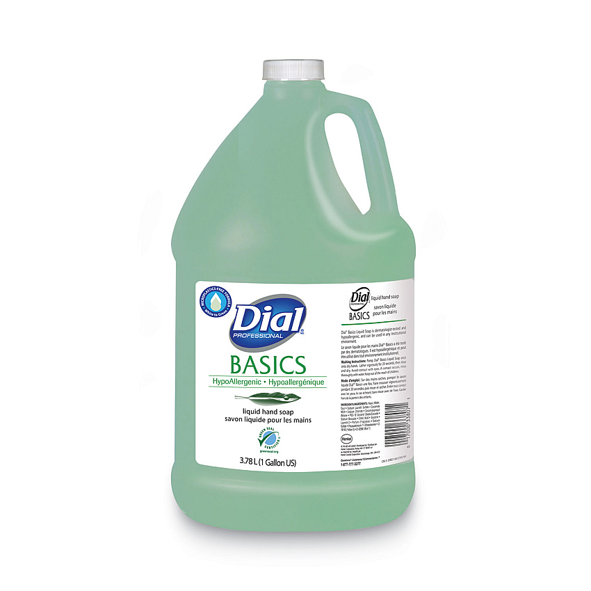Dial Professional Basics MP Free Liquid Hand Soap, Unscented, 3.78 L Refill Bottle, 4/Carton (33809)