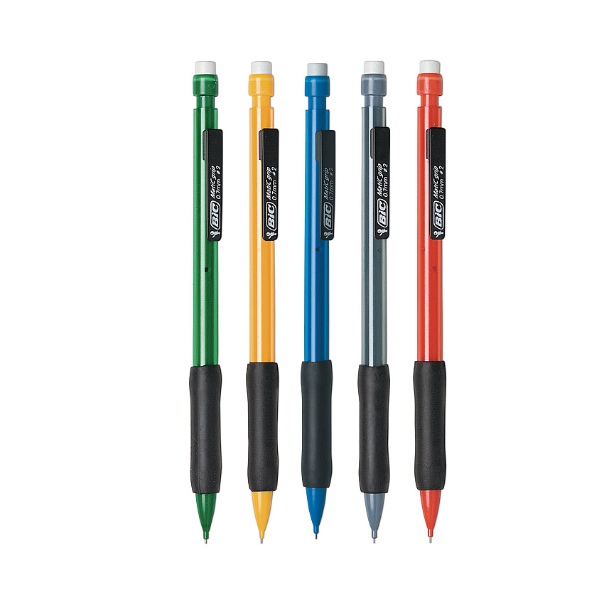 BIC Xtra-Comfort Mechanical Pencil, 0.7 mm, HB (#2.5), Black Lead, Assorted Barrel Colors, Dozen (MPG11)