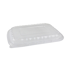 Pactiv Evergreen EarthChoice Entree2Go Takeout Container Vented Lid, 11.75 x 8.75 x 0.98, Clear, 200/Carton (YCNV12X9PPDL)