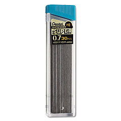 Pentel Super Hi-Polymer Lead Refills, 0.7 mm, HB, Black, 30/Tube (C27HB)