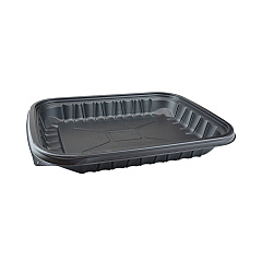 Pactiv Evergreen EarthChoice Entree2Go Takeout Container, 48 oz, 11.75 x 8.75 x 1.61, Black, 200/Carton (YCNB12X94800)