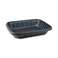 Pactiv Evergreen EarthChoice Entree2Go Takeout Container, 64 oz, 11.75 x 8.75 x 2.13, Black, 200/Carton (YCNB12X96400)