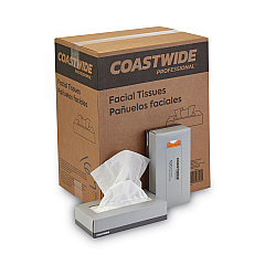 Coastwide Professional 2-Ply Facial Tissue, White, 100 Sheets/Box, 30 Boxes/Carton (57777)