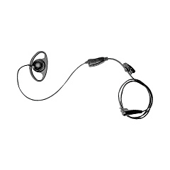 Motorola D-Style Earpiece With In-Line Microphone and PTT, Black (HKLN4599)