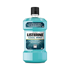 Johnson &amp; Johnson Listerine Cool Mint Mouthwash, 1 L Bottle (42735)