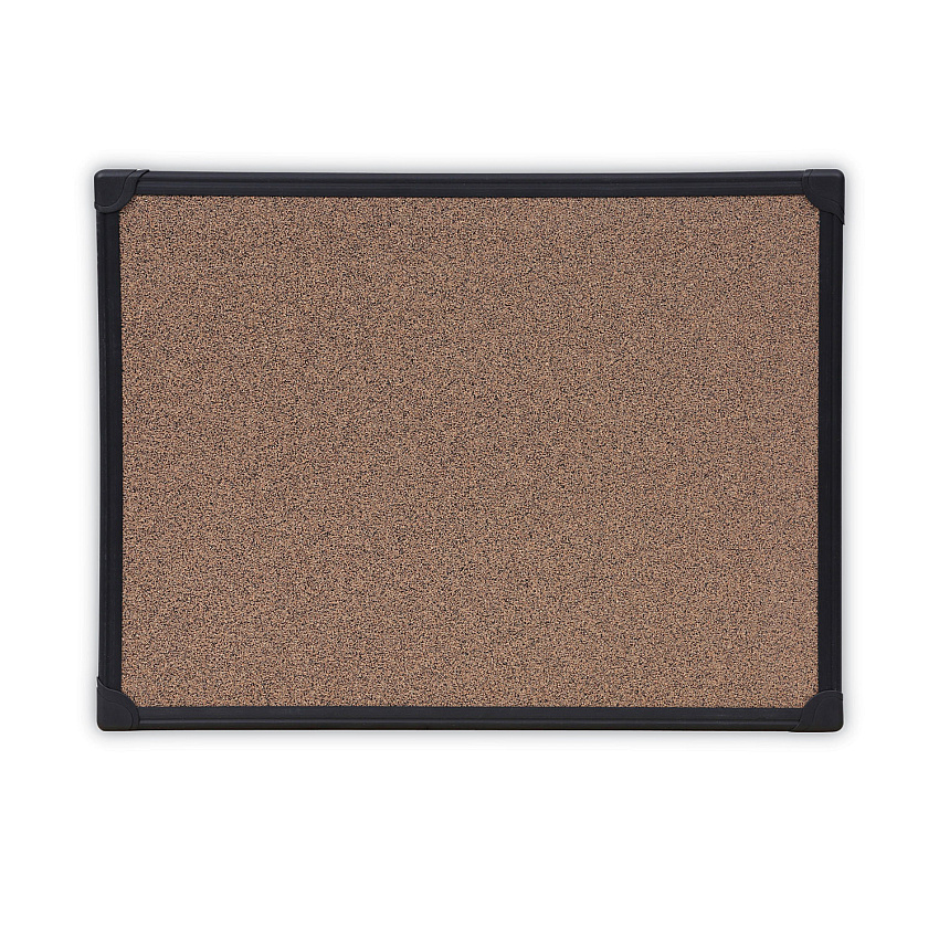 Universal Tech Cork Board, 24 x 18, Cork, Black Frame (UNV43021)