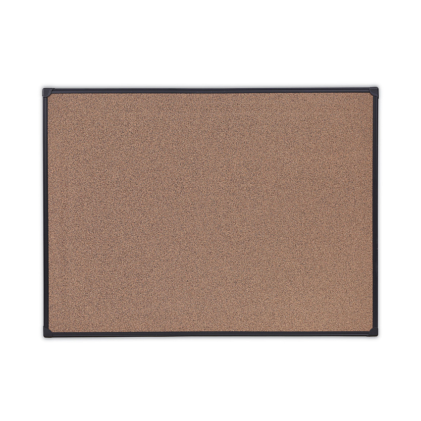 Universal Tech Cork Board, 48 x 36, Cork, Black Frame (UNV43023)