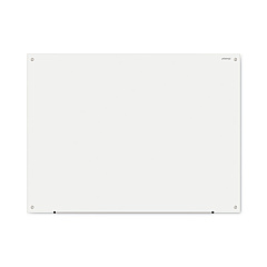Universal Frameless Glass Marker Board, 48" x 36", White (UNV43233)