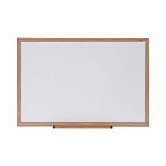 Universal Dry Erase Board, Melamine, 36 x 24, Oak Frame (UNV43619)