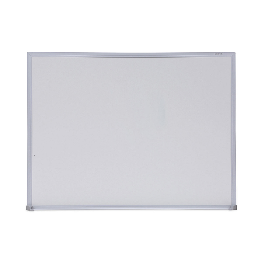 Universal Dry-Erase Board, Melamine, 24 x 18, Satin-Finished Aluminum Frame (UNV43622)