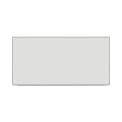 Universal Dry Erase Board, Melamine, 96 x 48, Satin-Finished Aluminum Frame (UNV43627)