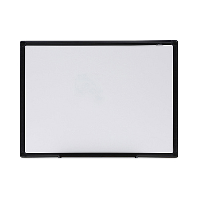 Universal Dry Erase Board, Melamine, 24 x 18, Black Frame (UNV43630)