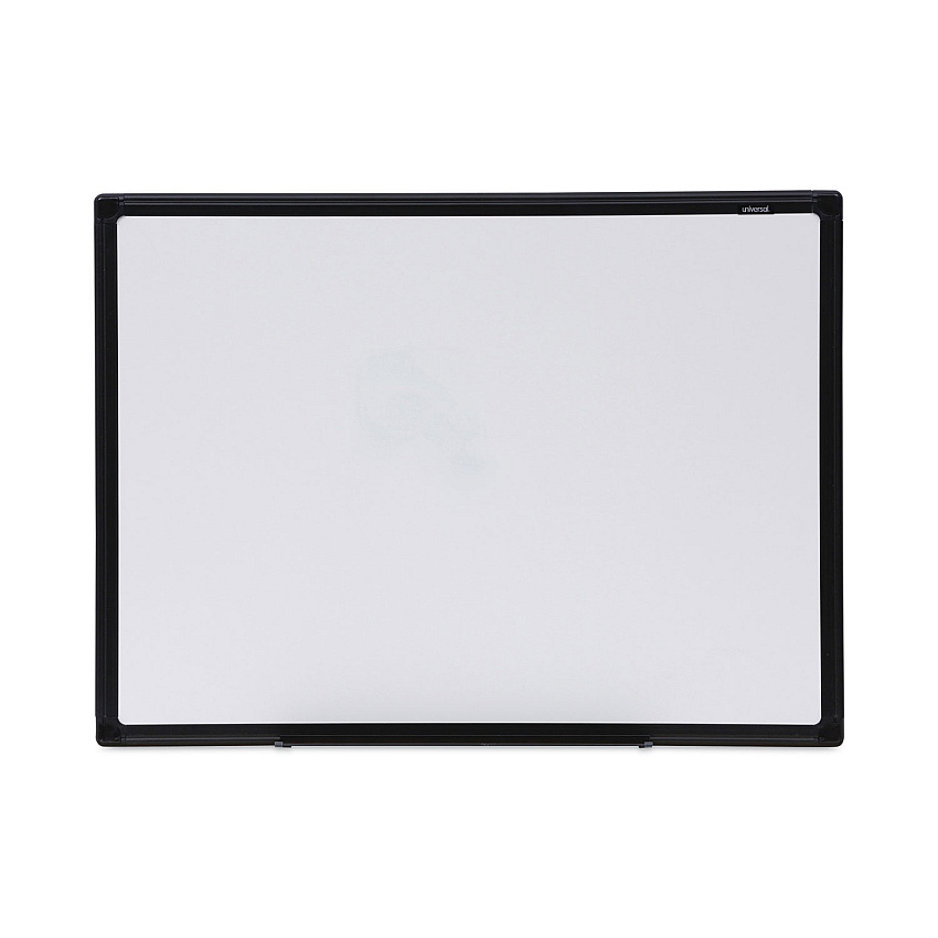 Universal Dry Erase Board, Melamine, 24 x 18, Black Frame (UNV43630)