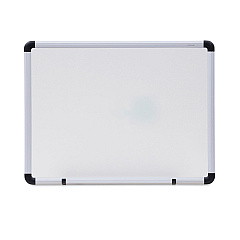 Universal Dry Erase Board, Melamine, 24 x 18, White, Black/Gray, Aluminum/Plastic Frame (UNV43722)