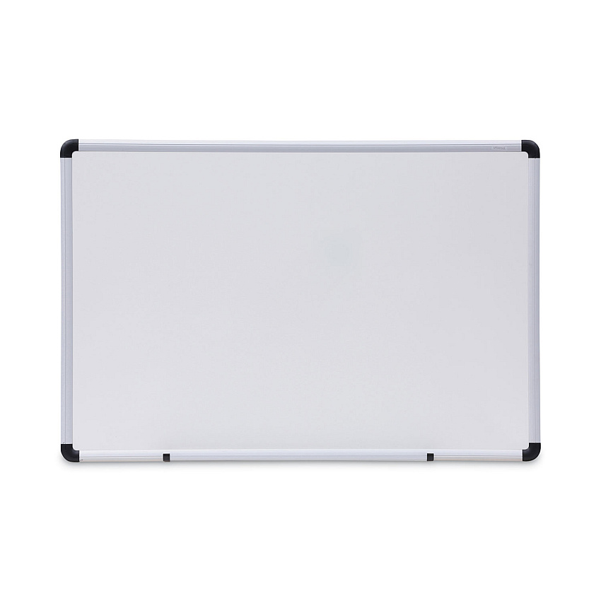 Universal Dry Erase Board, Melamine, 36 x 24, White, Black/Gray Aluminum/Plastic Frame (UNV43723)