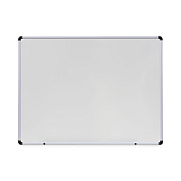 Universal Dry Erase Board, Melamine, 48 x 36, White, Black/Gray Aluminum/Plastic Frame (UNV43724)