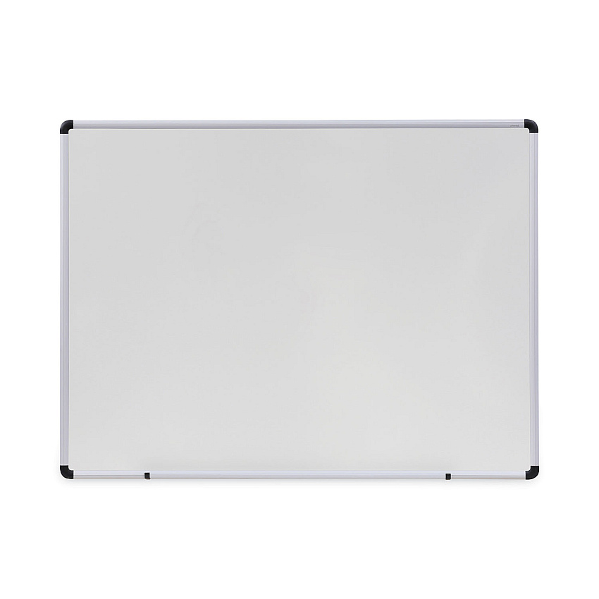 Universal Dry Erase Board, Melamine, 48 x 36, White, Black/Gray Aluminum/Plastic Frame (UNV43724)