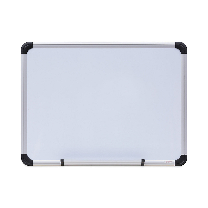 Universal Magnetic Steel Dry Erase Board, 24 x 18, White, Aluminum Frame (UNV43732)