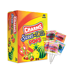 Charms Sweet and Sour Pop, 1.95 lb, Assorted Flavors, 48/Box (20900128)