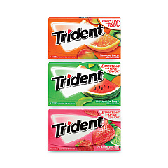 Trident Sugar-Free Gum, Fruit Variety, 14 Pieces/Pack, 20 Packs/Box (22000891)
