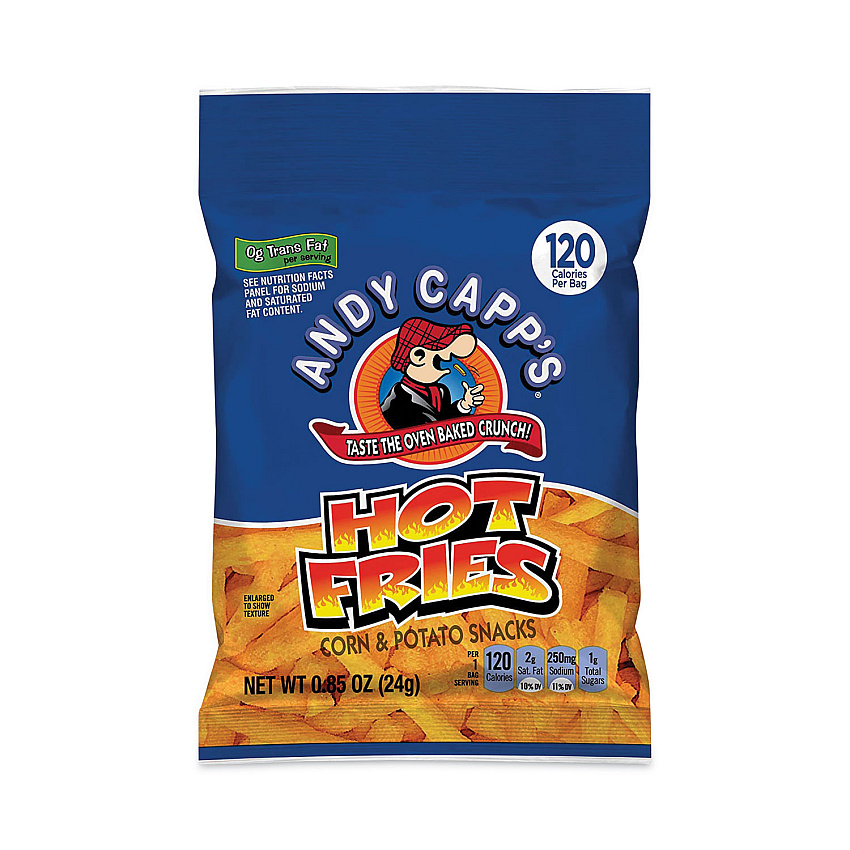 Andy Capps Hot Fries, Spicy Hot, 0.85 oz Bag, 72/Box (20900465)