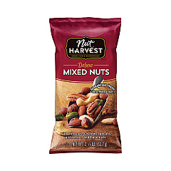 Nut Harvest Deluxe Mixed Nuts, 2.25 oz Pouch, 8 Count (29500005)