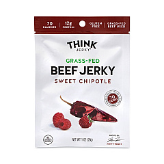 Think Jerky Sweet Chipotle Beef Jerky, 1 oz Pouch, 12/Pack (22000985)