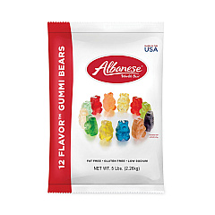 Albanese World's Best Gummi Bears, 5 lb Pouch, Assorted (20600001)