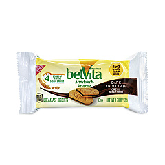 Nabisco belVita Breakfast Biscuits, Dark Chocolate Crme Breakfast Sandwich, 1.76 oz Pack, 25 Pks/Box (22000570)