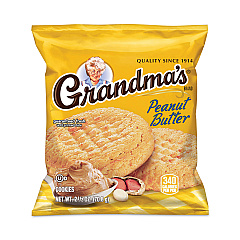 Grandma's Homestyle Peanut Butter Cookies, 2.5 oz Pack, 2 Cookies/Pack, 60 Packs/Carton (29500063)