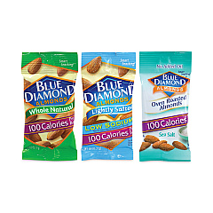 Blue Diamond Almonds Variety Pack, Assorted Flavors, 0.6 oz Pouch, 7 Pouches/Box, 6 Boxes/Pack (22000796)