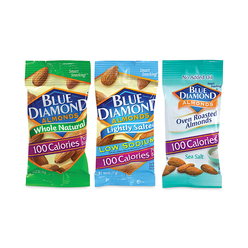 Blue Diamond Almonds Variety Pack, Assorted Flavors, 0.6 oz Pouch, 7 Pouches/Box, 6 Boxes/Pack (22000796)
