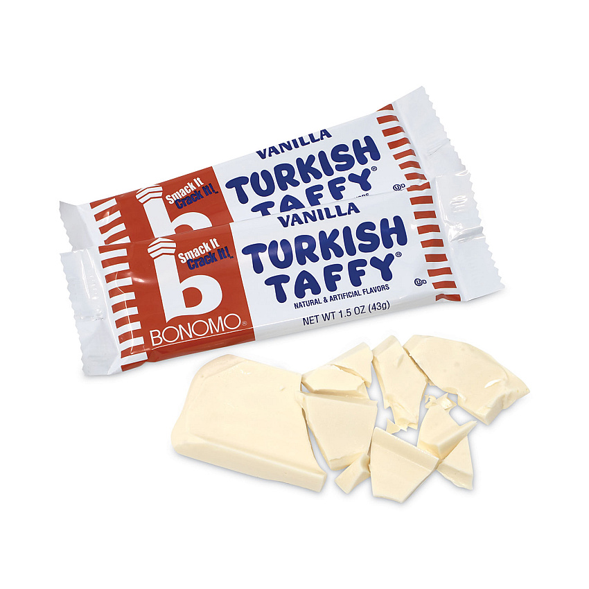 Bonomo Turkish Taffy, Vanilla, 1.5 oz Bars, 24/Box (20900190)