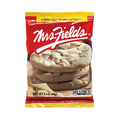 Mrs. Fields White Chunk Macadamia Cookies, 2.1 oz, Individually Wrapped Pack, White Chocolate, 12/Box (20900470)
