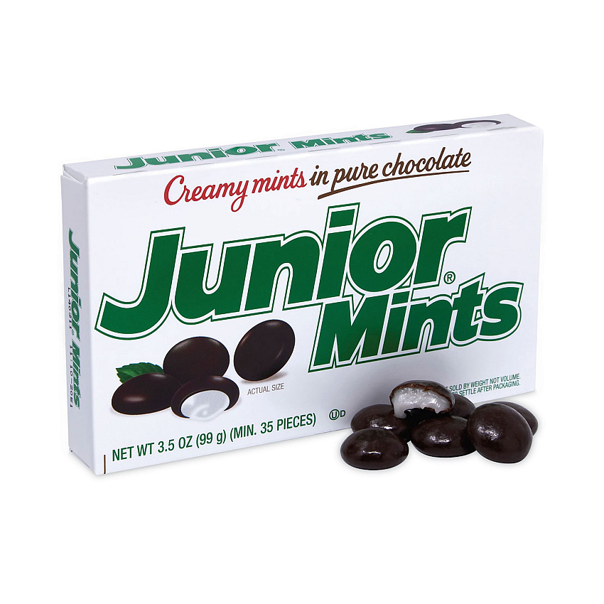 Junior Mints Theater Box, Dark Chocolate Mint, 3.5 oz Box, 12 Count (20900093)