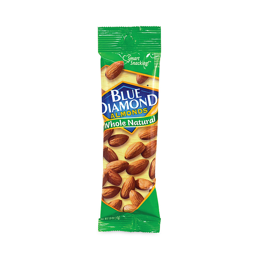Blue Diamond Whole Natural Almonds, 1.5 oz Bag, 12 Bags/Box  (20902634)