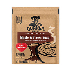 Quaker Instant Oatmeal, Maple and Brown Sugar, 1.51 oz Packet, 40 Count Box (22000754)