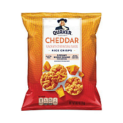 Quaker Rice Crisps, Cheddar Cheese, 0.67 oz Bag, 60 Bags/Box (29500051)