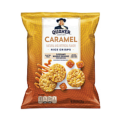 Quaker Rice Crisps, Caramel, 0.67 oz Bag, 60 Bags/Box (29500052)