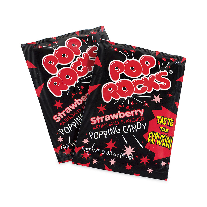 POP ROCKS Sugar Candy,Strawberry, 0.33 oz Pouches, 24/Pack (20900231)