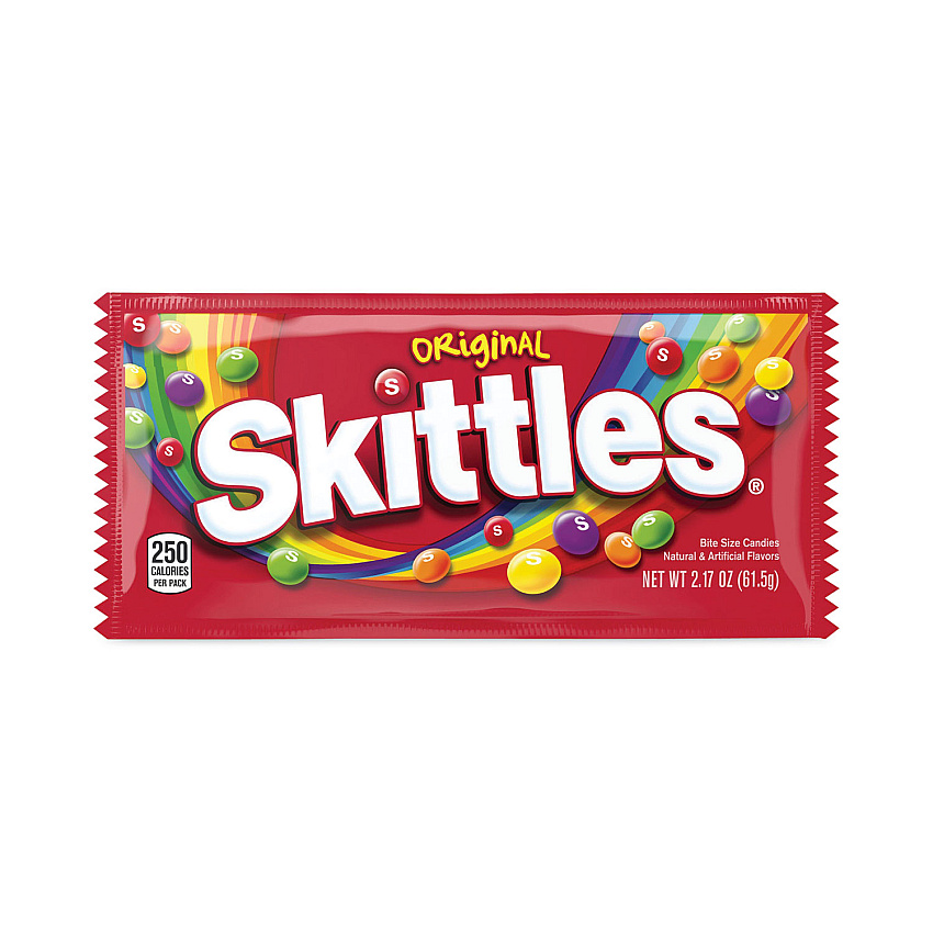 Skittles Chewy Candy, Original, 2.17 oz Bag, 36 Bags/Box (20900148)