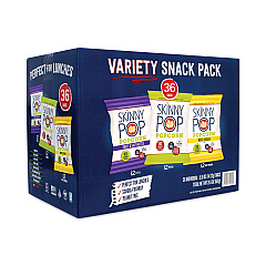 SkinnyPop Popcorn Popcorn Variety Snack Pack, 0.5 oz Bag, 36 Bags/Box (22001049)