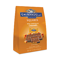 Ghirardelli Milk Chocolate and Caramel Chocolate Squares, 15.9 oz Bag (30001035)