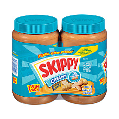 SKIPPY Creamy Peanut Butter, 48 oz Jar, 2/Pack (22000483)