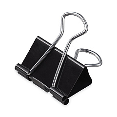 Universal Binder Clips, Mini, Black/Silver, Dozen (UNV10199)