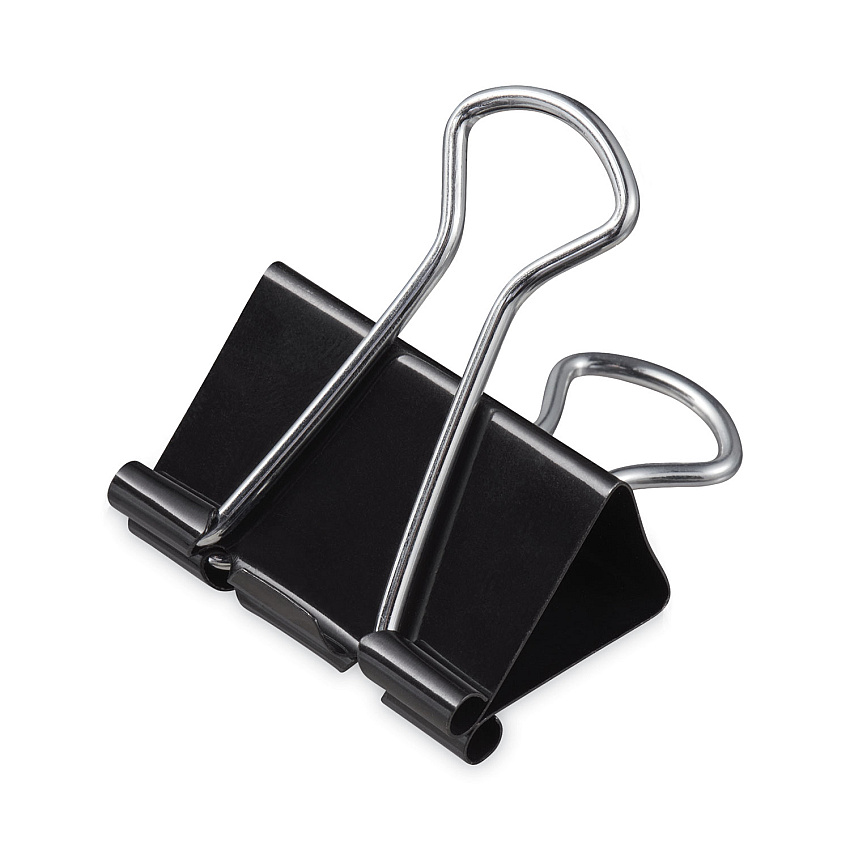 Universal Binder Clips, Mini, Black/Silver, Dozen (UNV10199)